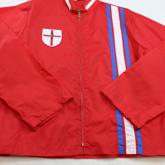 Vintage FIFA England UK Flag Soccer Football Windbreaker Zip Shell Jacket (XL) - Picture 6 of 8